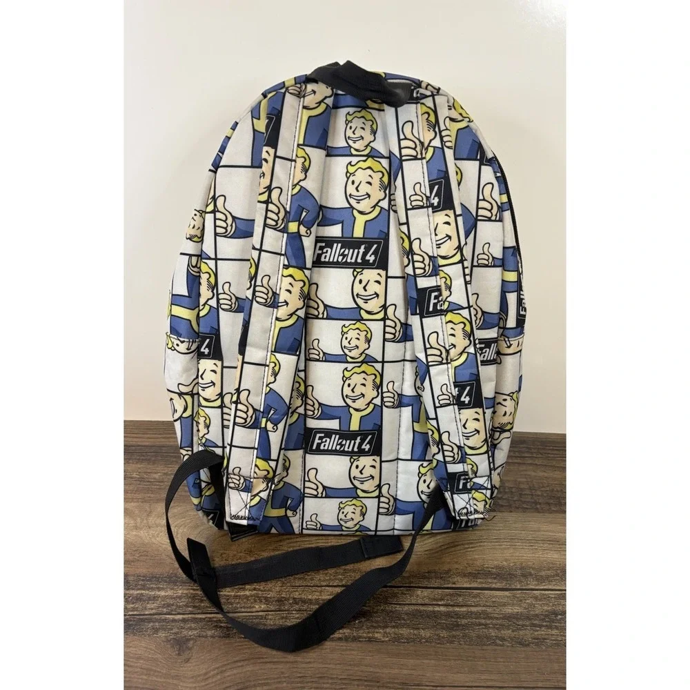 Bethesda Fallout Vault Boy Backpack with Zippered Pocket Video Game Merchandise